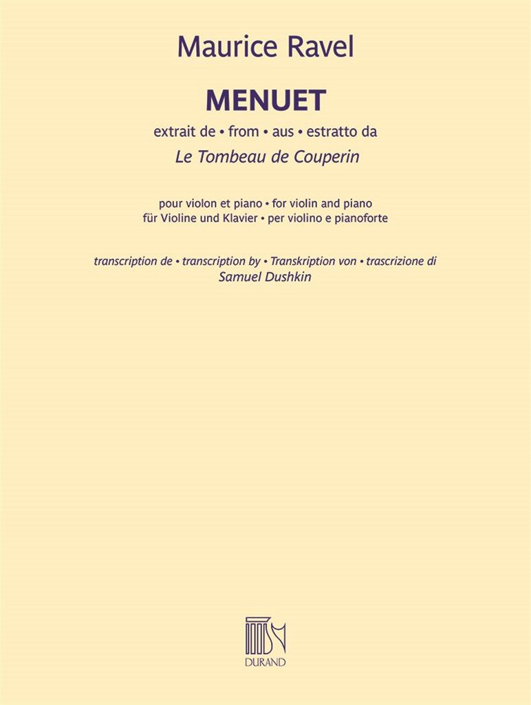 Menuet (extrait du Tombeau de Couperin)